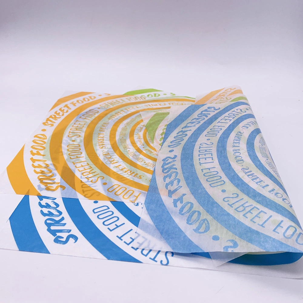 Food Grade вощеная бумага с логотипом можно настроить маслостойкой бумагой PE воск Бургер бумаги устройства обвязки сеткой