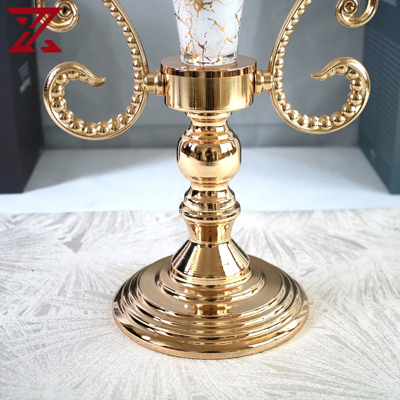 Factory Made Tabletop Metal Ornament Glass Acessoriess for Home Decor