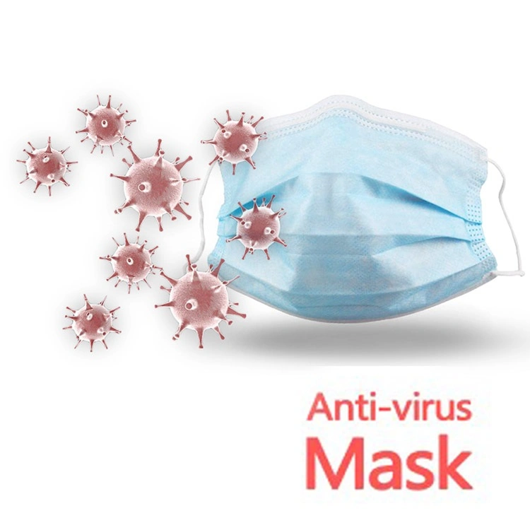 Disposable Comfortable Mask 3ply Non-Woven Face Mask Earloop for Virus Protection