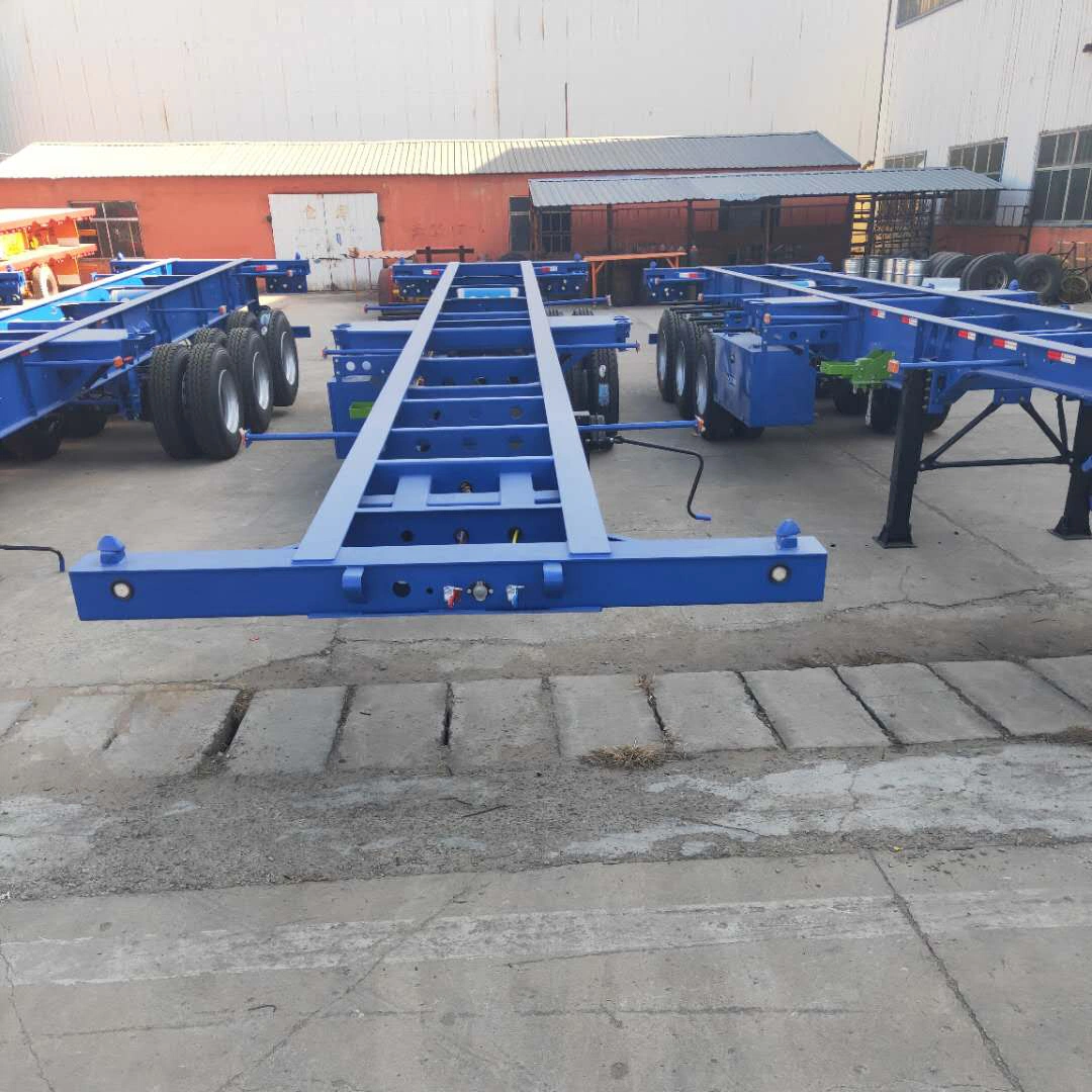 China Supplier Container Semi Trailer Skeleton Semitrailer 2 3 Axle 40FT Chassie Skeleton Semi Trailer Trailer Truck