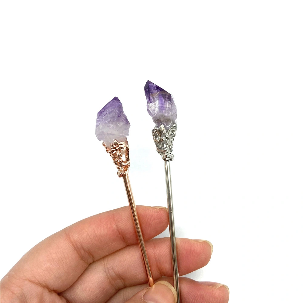 Wholesale/Supplier Good Price Natural Clear Quartz Crystal Crafts Hairpin