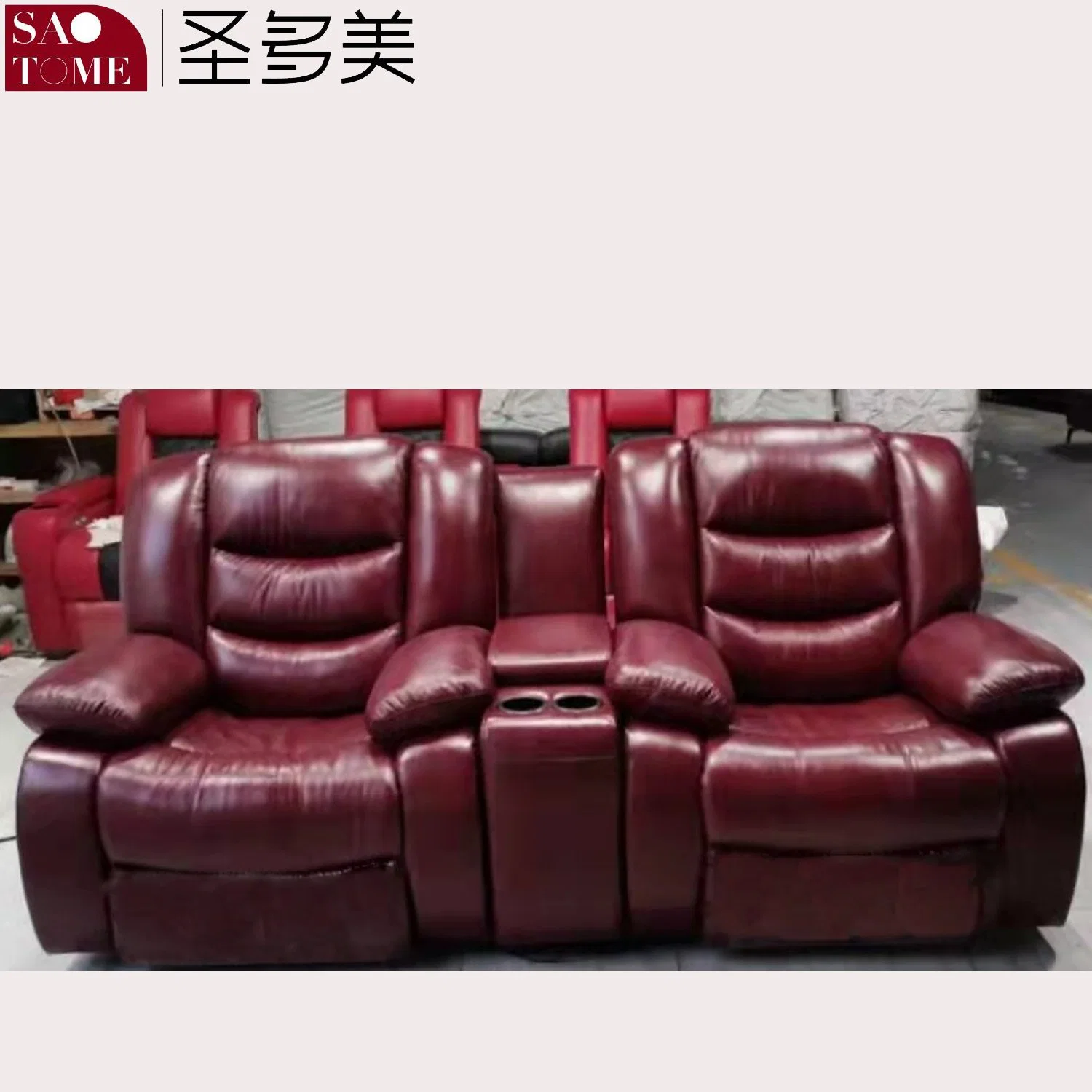 Modern Double Armrest Single Seat Leather Retractable Functional Sofa