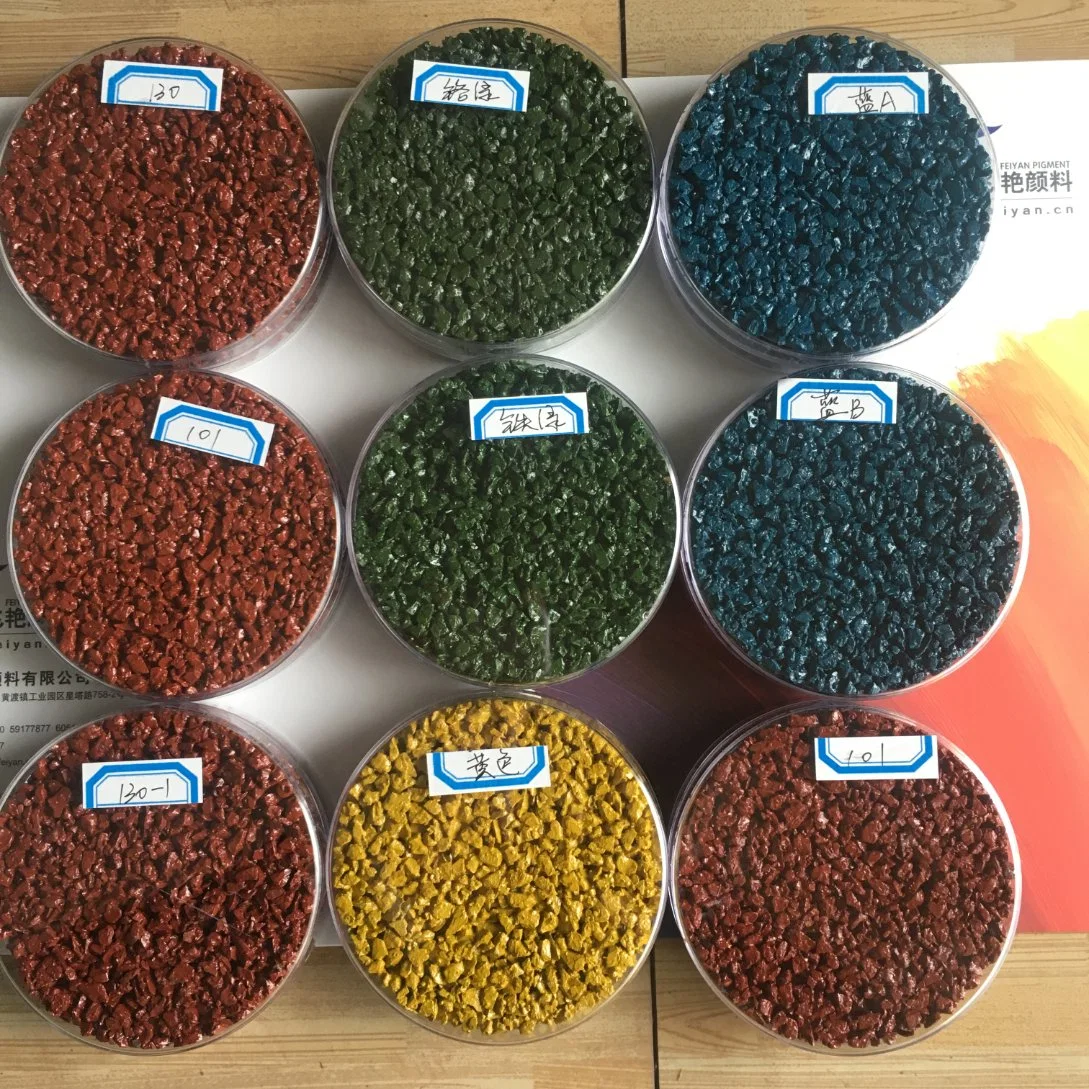 Haute pureté jaune/vert/noir/couleur rouge Fe2O3 Oxyde de fer Pigments pour pavés et peinture