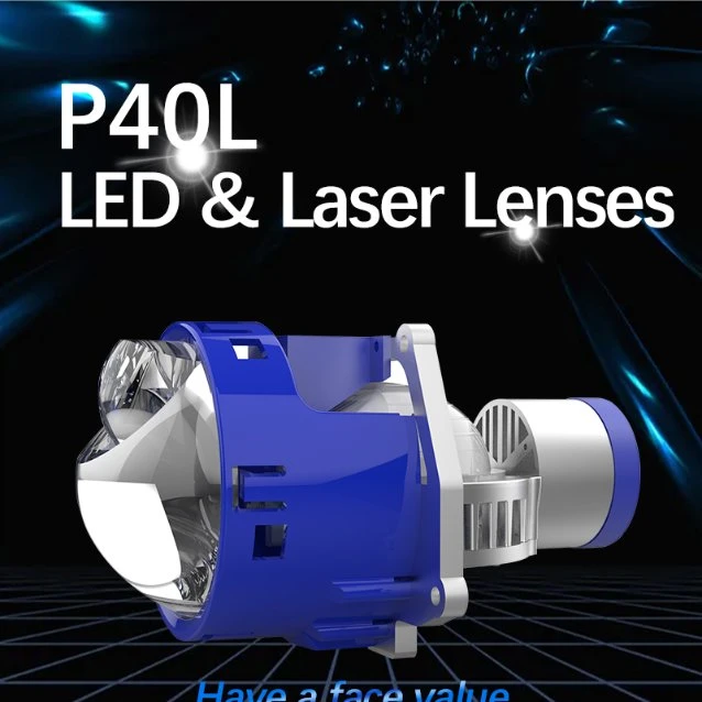 Lente de projetor LED Bi laser de 3 polegadas P40L Faro 12000lm alta Lâmpada de luz Super brilhante de médios LED impermeável de 6000 K Bi Lente do projetor