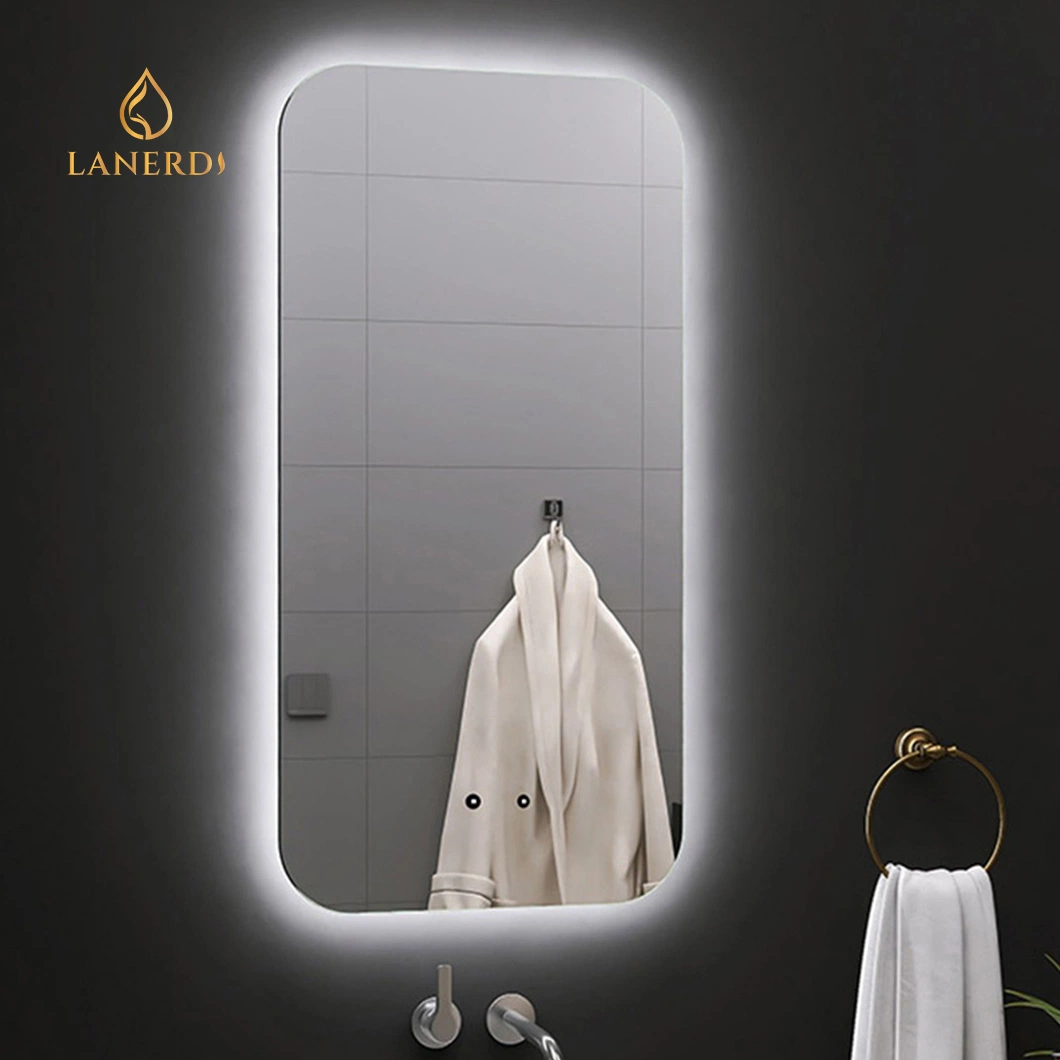 Lanerdi Bathroom Mirror Smart Bluetooth LED Wall Mounted Rectangle Mirror