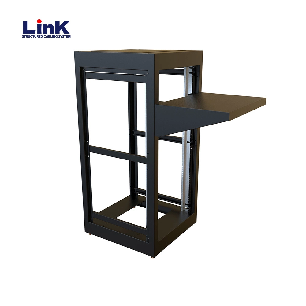 Floor Standing Open Display Frame Server Rack with Adjustable Rails