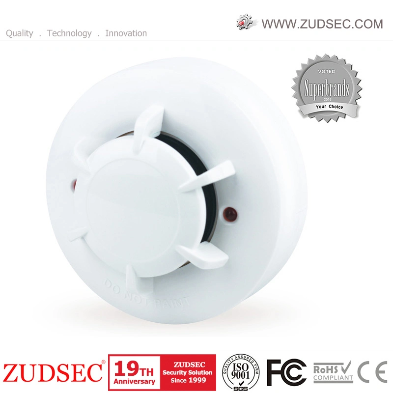 Independent Fire Smoke Alarm Detector with 9V DC Battery and Ce Certification