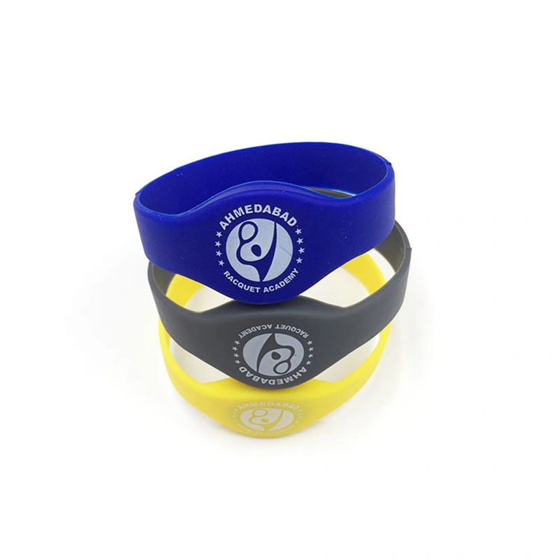 Pulseira de pulseira RFID em silicone com NFC ISO14443A de alta qualidade personalizada