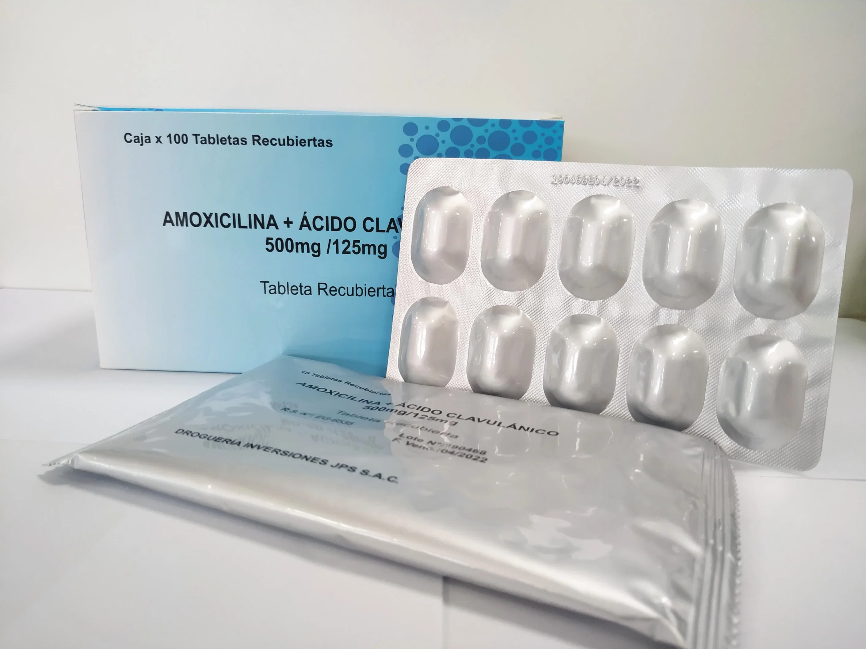 E amoxicilina clavulanato Potássio Tablet farmacêuticos 625mg com certificado de BPF Reyoung