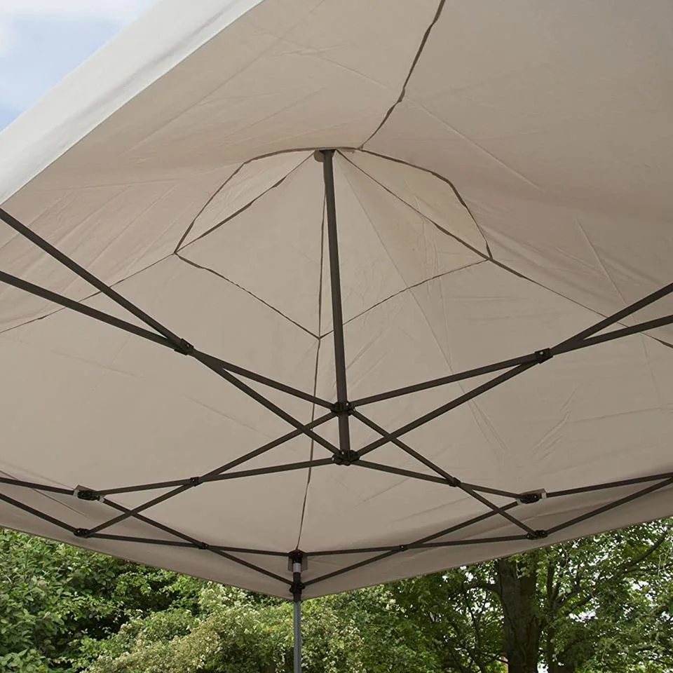 3m x 3m jardin Gazebo dôme gris Pop up partie tente d'auvent Pergola protection UV