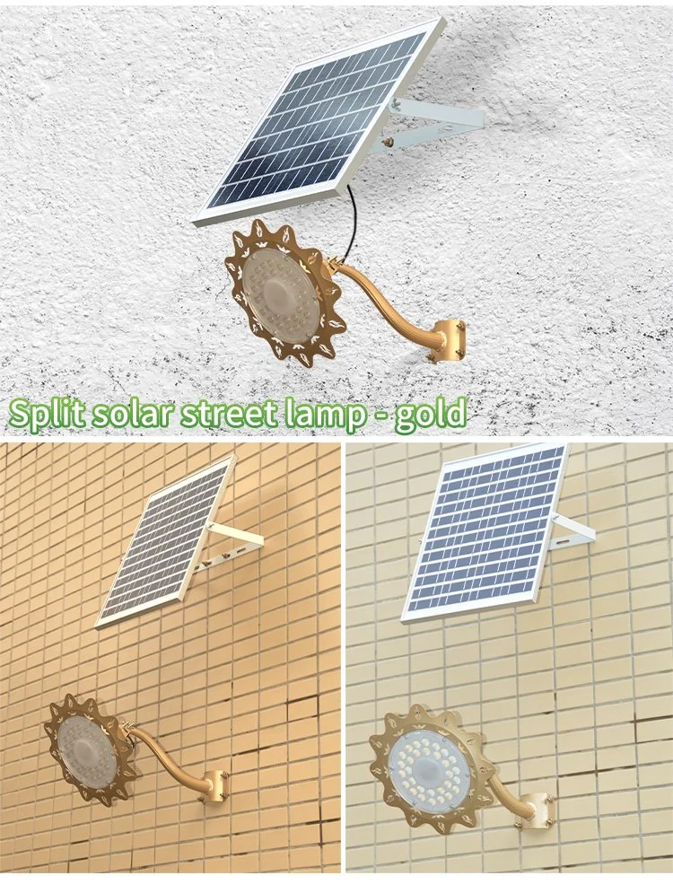 LED Home Outdoor Split ou Integrated Type Opcional 60W 100W Lâmpada de Jardim do Holofote Solar Sunflower de 200 W.