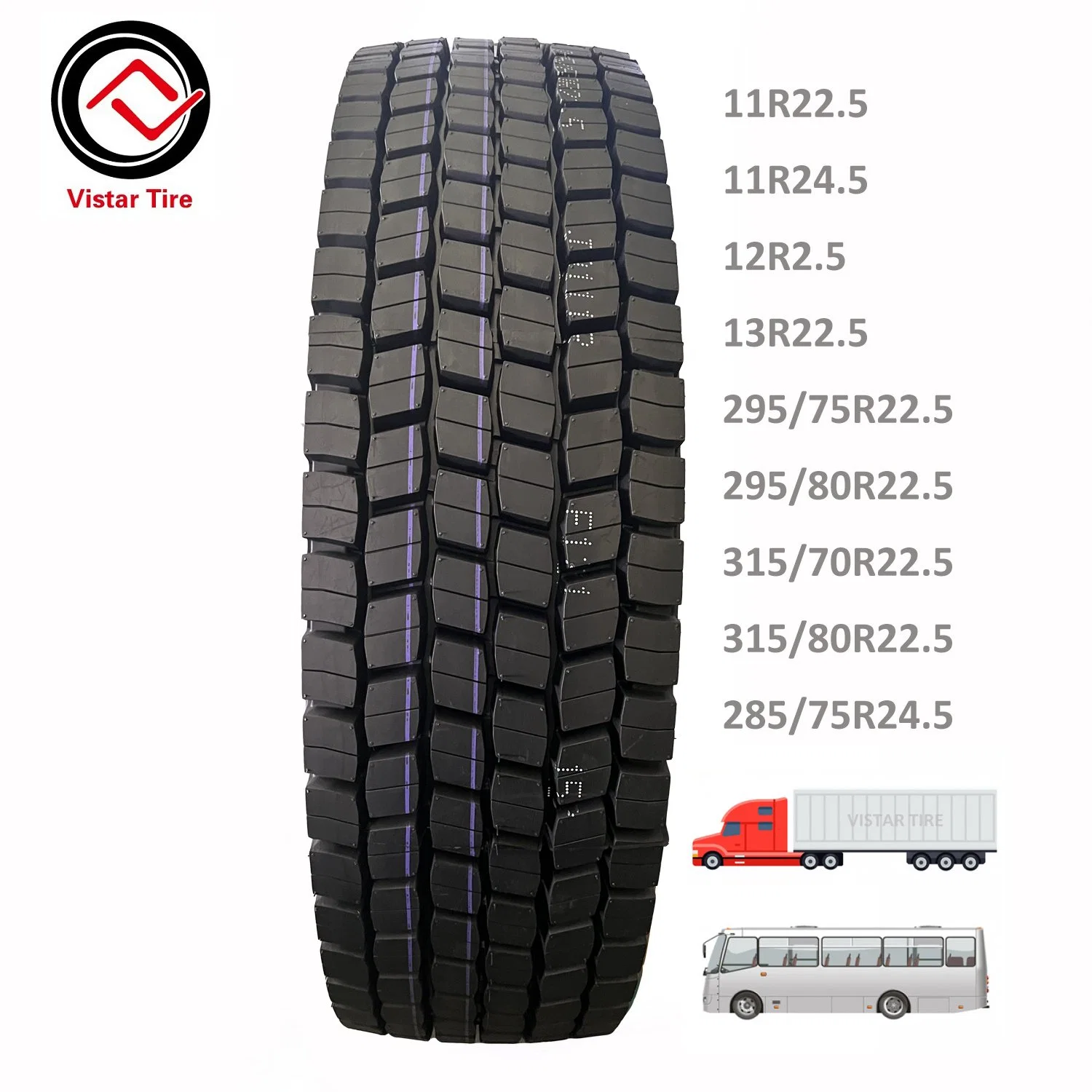 Chinese Best Light Truck Trailer Tires 9.5r17.5 9/10r22.5 205/215/225/235/75r17.5 225/245/265/285/70r19.5 255/70r22.5 275/70r22.5 Raidal TBR Tubeless Bus Tyres