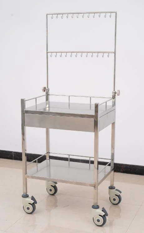 Kjabs Plastic Hospital Anesthesia Trolley Nurse Cart Medical Cart Medical Medicine Drug Emergency Trolley Hospital Medicine Patient Monitor Trolley Manufacturer