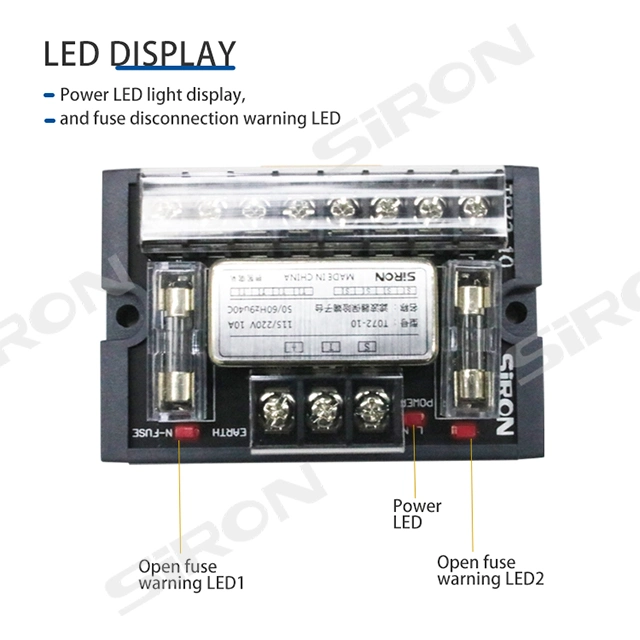 Siron Special Design for AC Control Circuit 3in1 Function LED Warning Power Supply Filter Terminal Block