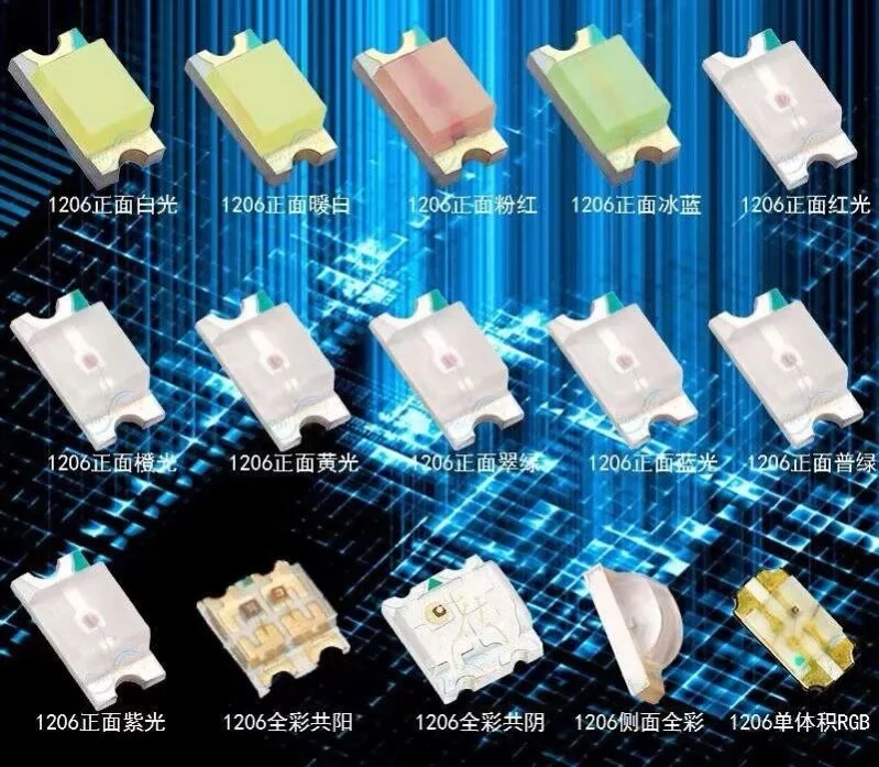 Chip LED 1206 Side Light LED SMD Green Color 1204 Jade Green Yellow and Green LED SMD Chip 1206 Green Light Emitting Diode