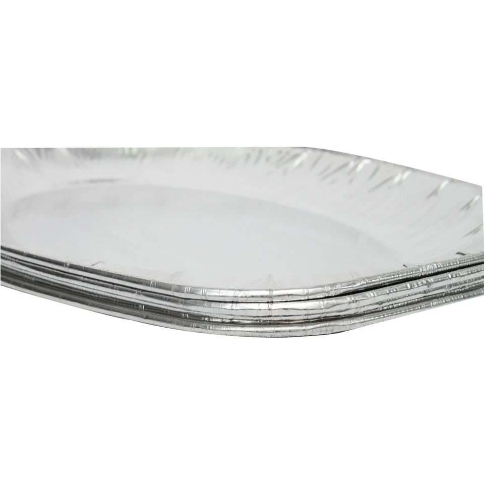 Disposable Aluminum Foil Mold Silver Box Oval Tin Pie