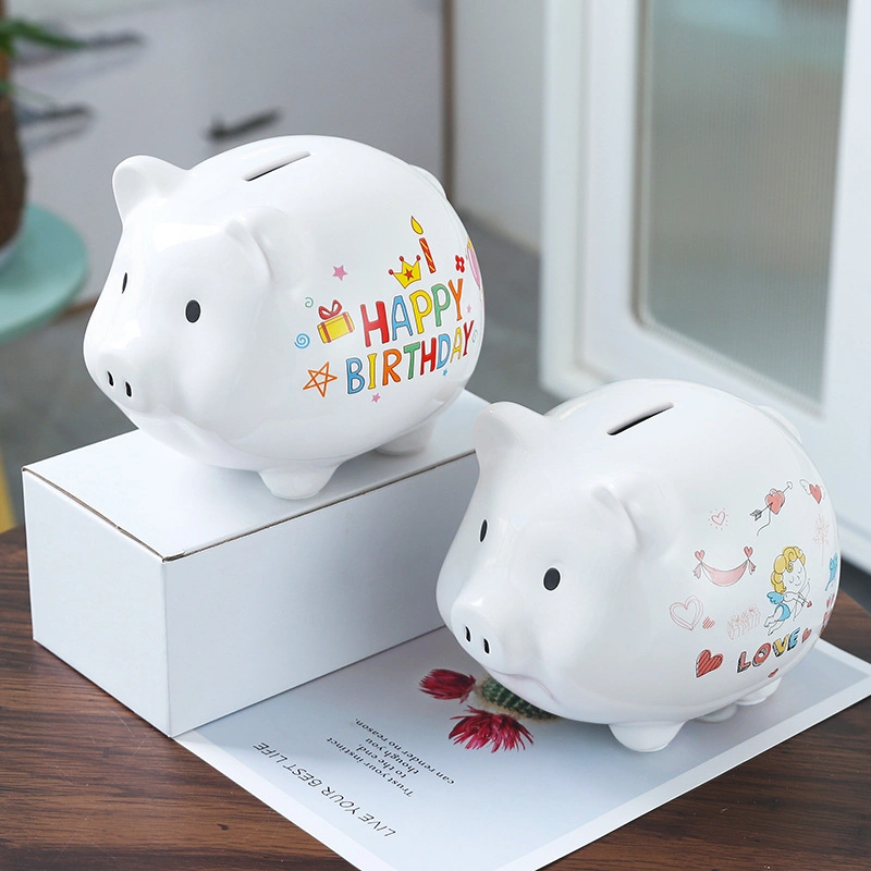 Creative Printing of Ceramic Piggy Bank, Birthday Gifts and Rooms Decorations