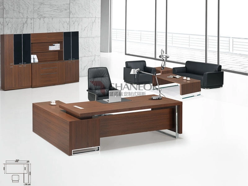 Shaneok Large Modern Wooden Office Table Office Furniture