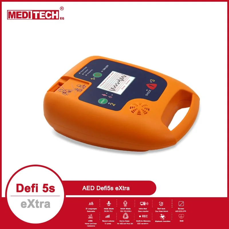 Automated External Defibrillator Defi5s Extra with Screen, Child Mode and Changeable Language