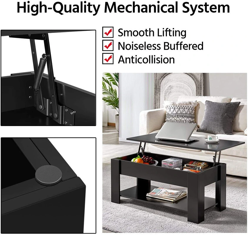 Couchtisch mit verstellbarem Panel