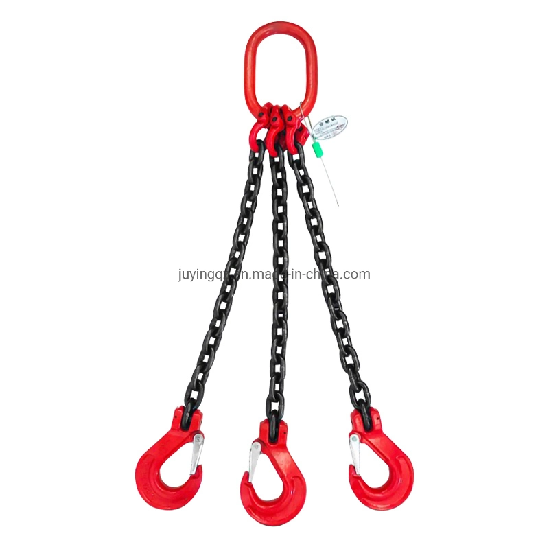 High Sterength Triple Legs Chain Sling with Grab Hooks