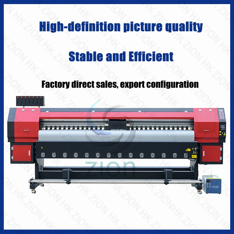 High Speed Large Format Textile Sublimation Printing Machine 10FT 3.2m Banner Tarpaulin Printer Wall Paper Light Film Canvas Eco Solvent Inkjet Printer