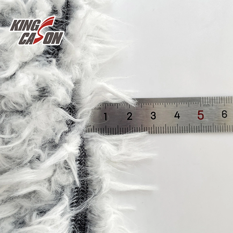 Kingcason New Design Plain Long Pile Plush Fleece Fabric