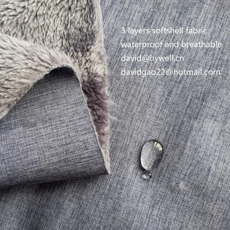Polyester Spandex Laminated Fleece Softshell Fabric