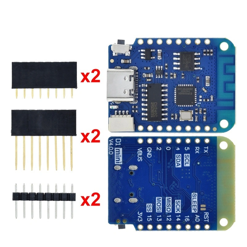 Wemos D1 Mini V4.0.0 Type-C USB WiFi Internet des objets Carte basée sur la carte Esp8266 4 Mo Micropython Nodemcu compatible Arduino