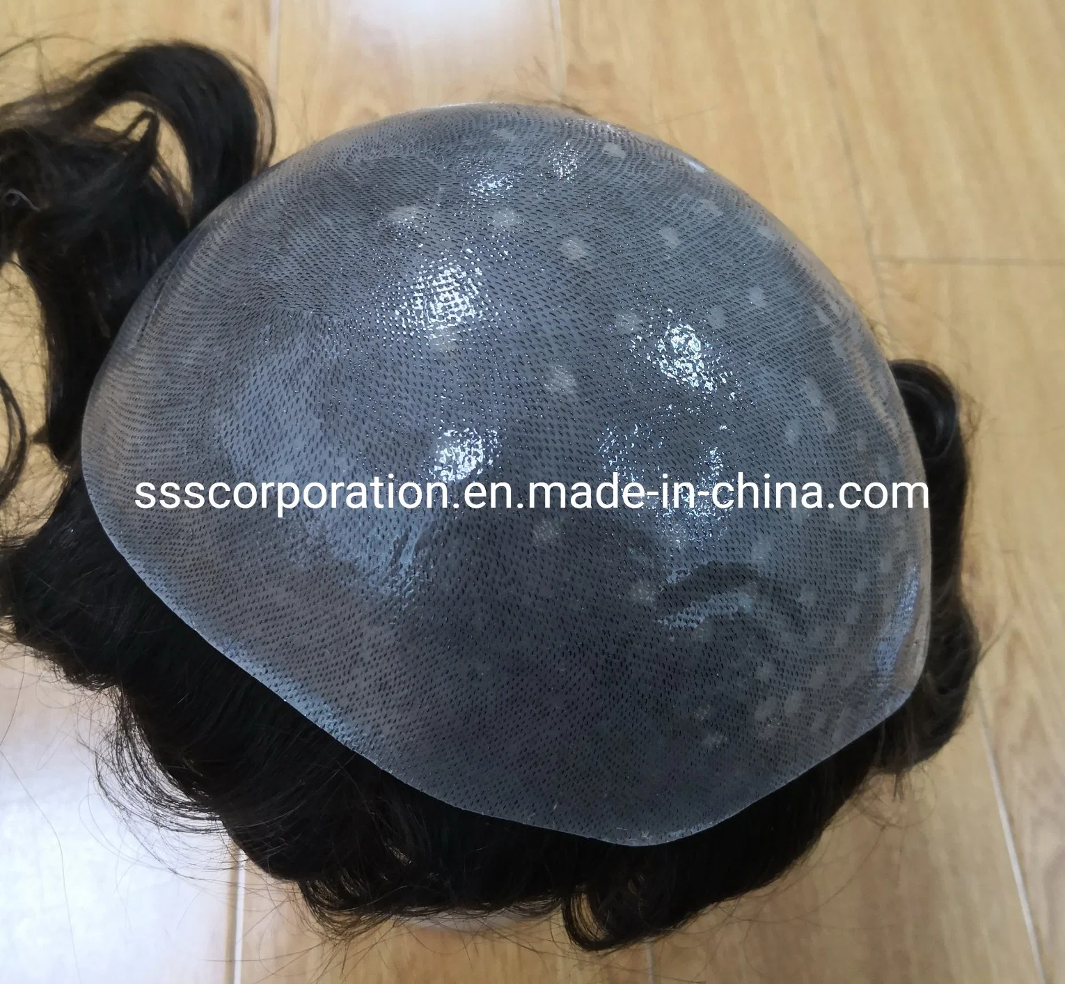 Best Selling Human Hair System with Extra Thin Poly Skin Custom Made