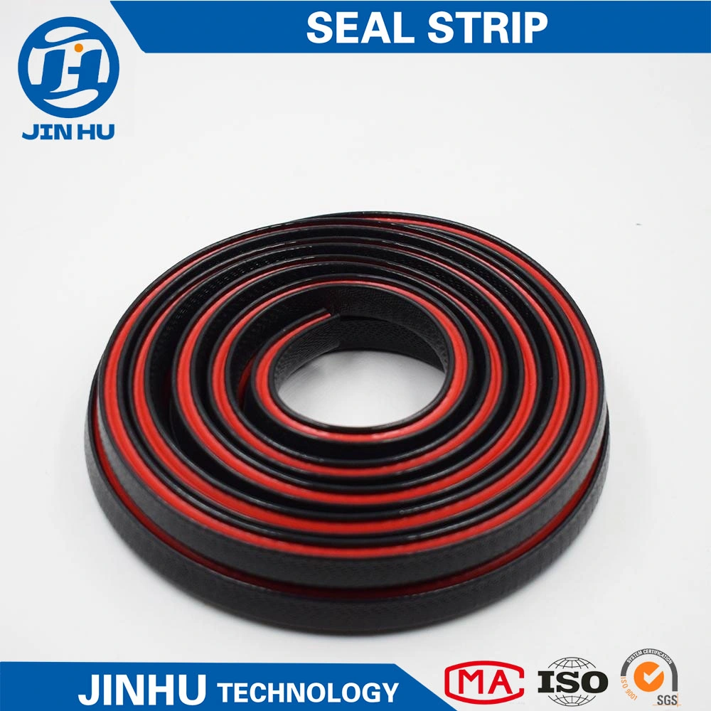 Factory Sealing Strip EPDM Black Rubber Strip Big D with 3m Adhesive for Auto Soundproof 14*12mm Guiding Gutter