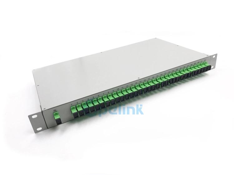 Factory Price Rack Mount 1X32 Optical Fiber PLC Splitter From 1260 to 1650nm