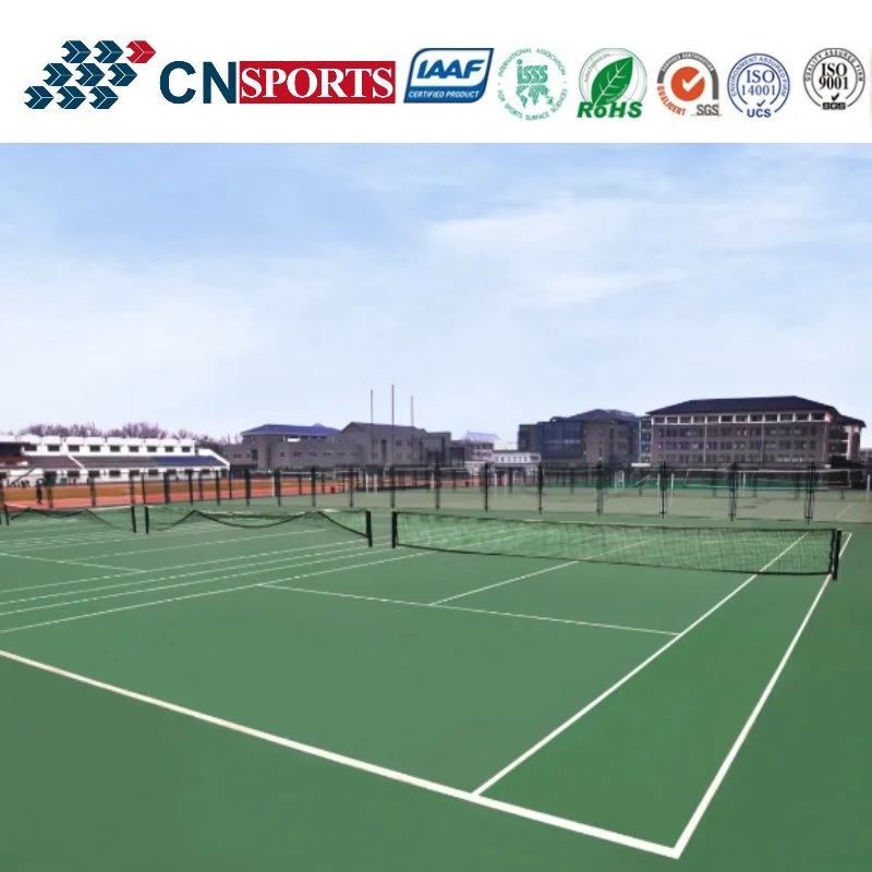 Indoor/Outdoor Blue Cheap Price 3mm-10mm Thickness Silicon PU Material for Tennis Court