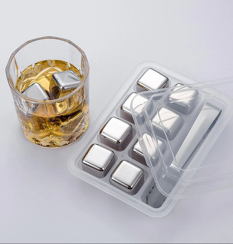 Reusable Ice Cubes Stainless Steel Whiskey Stones Ice Stone Set