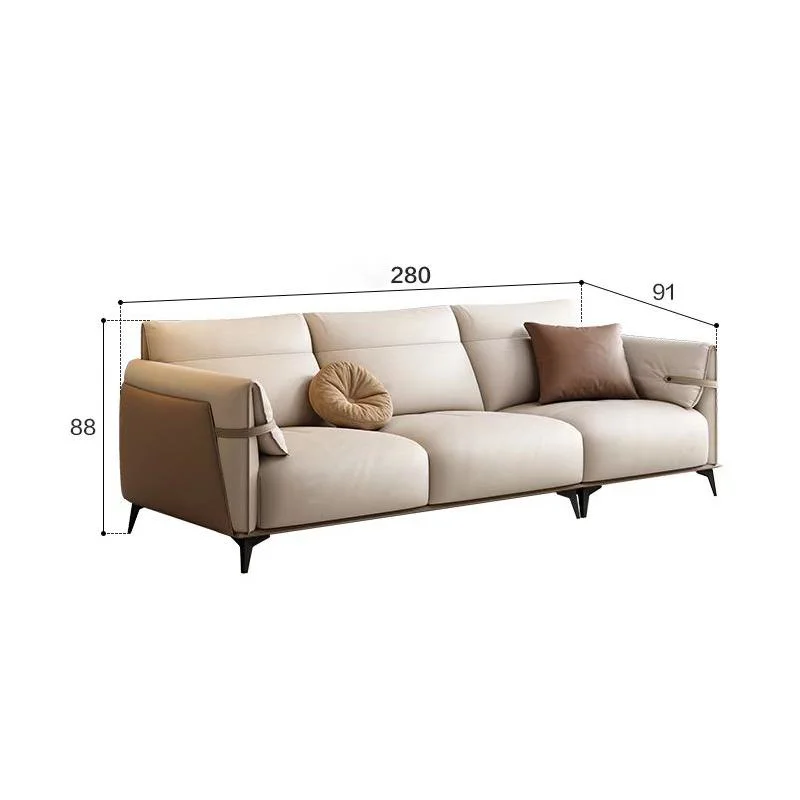 Wohnung Minimalistisch Modular Modern Luxus-Sektionaltcouch Wohnzimmer Möbel Set Cat Claw Skin Sofa