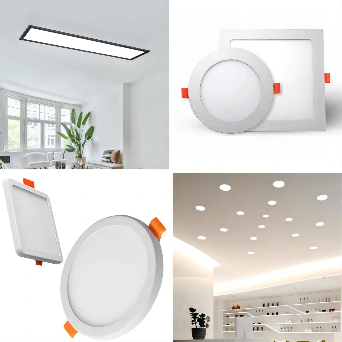 China Großhandel Preis Customized Guzhen Zhongshan Innenbeleuchtung Fixture Cool / Neutral / Warm Weiße runde quadratische Glas UL LED-Flachbildschirm Custom Lighting