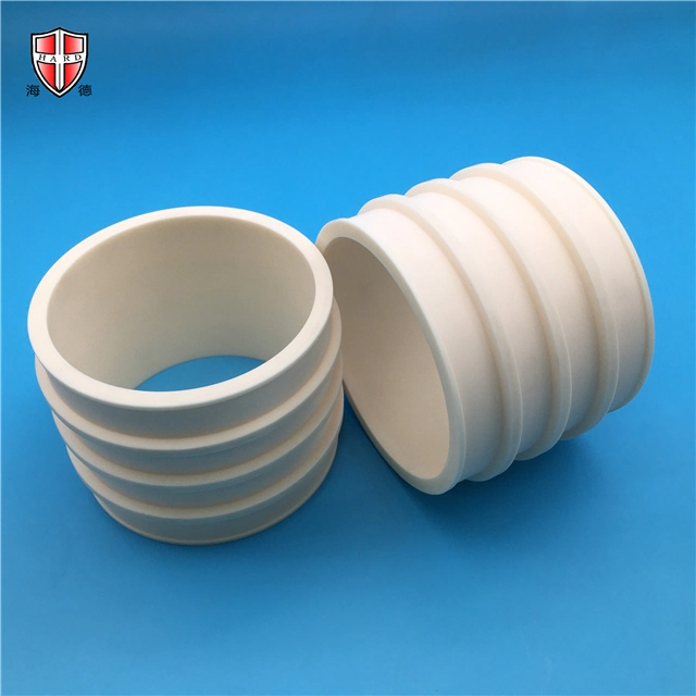 Factory Customized 99% 99.5% Al2O3 Alumina Ceramic Threaded Pipe