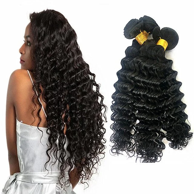 Brazilian Deep Wave Virgin Hair Bundles, Real Raw Mink Brazilian Hair Vendor