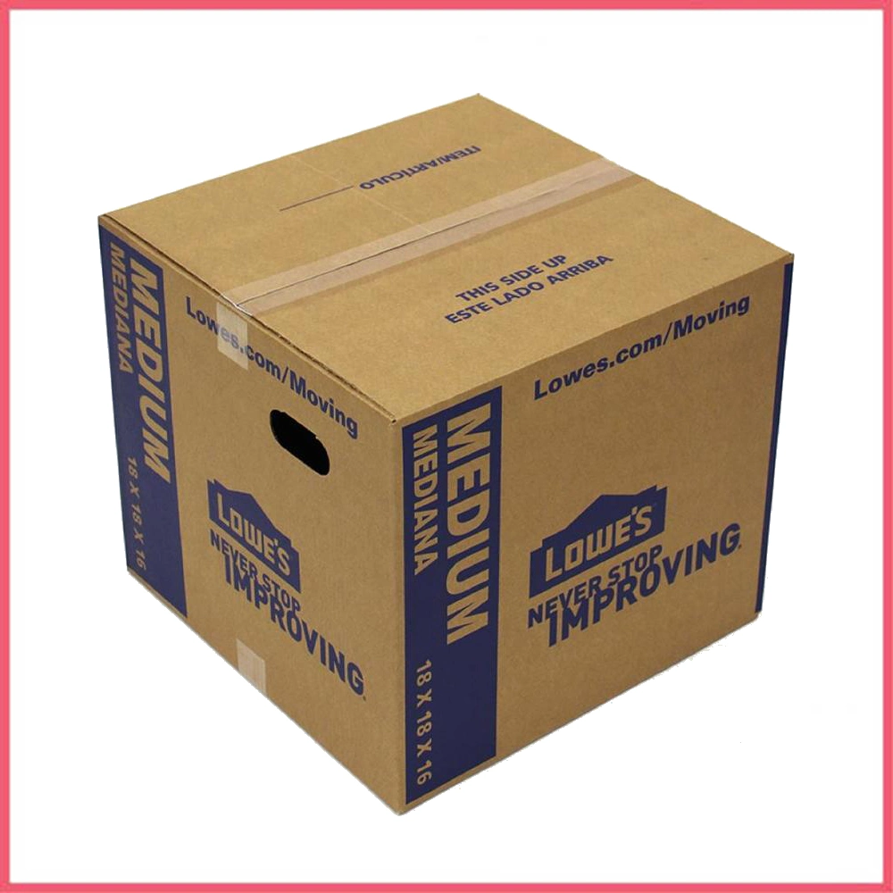 Grand carton d'expédition d'emballage personnalisé imprimé en blanc brun kraft ondulé pour vin, vêtements, eau, nourriture, chaussures, transport, envoi, livraison, emballage