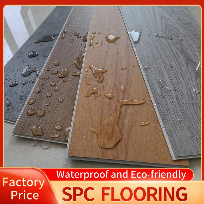 Factory Price PVC Plastic Flooring Spc Flooring UV Coating Simple Color