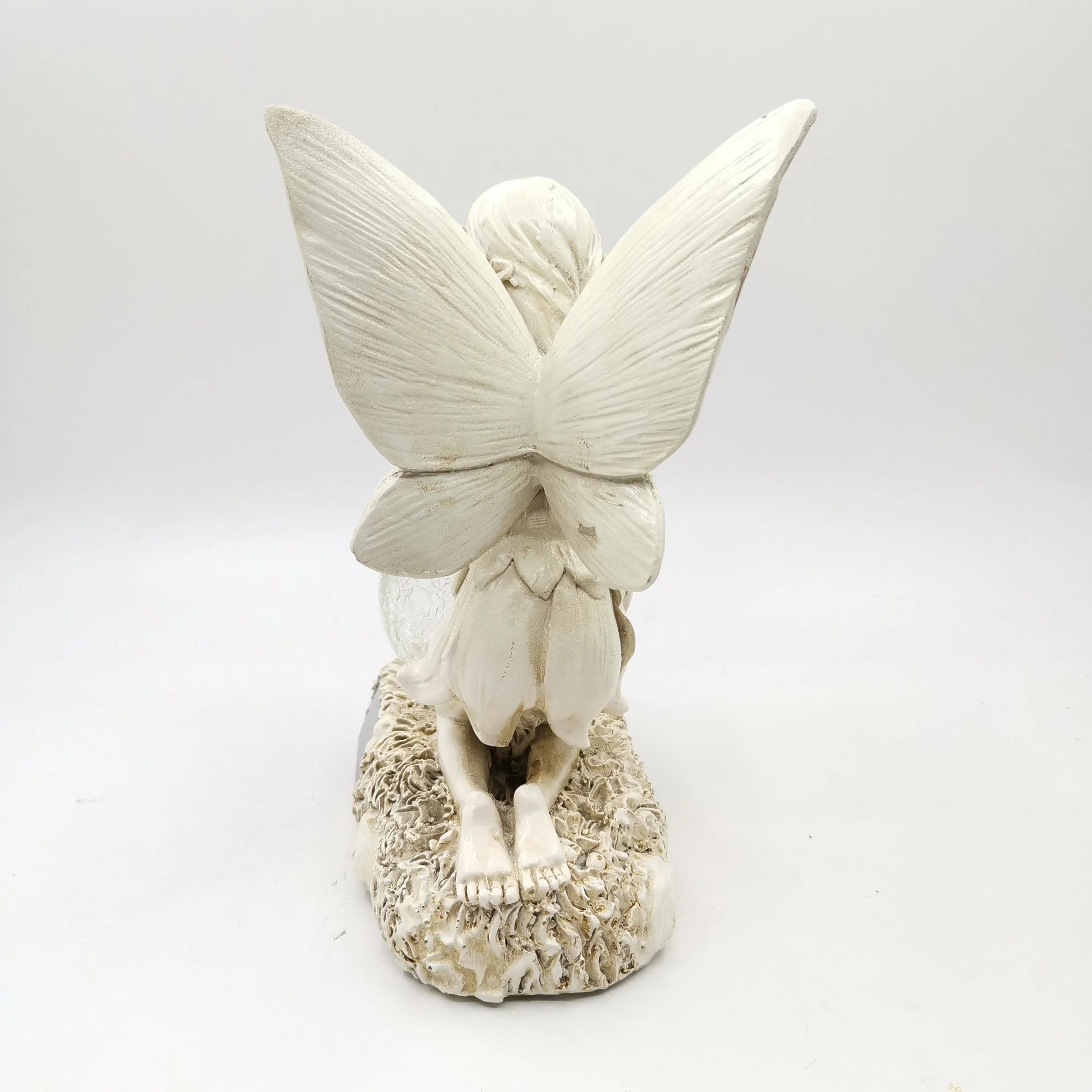 Angel Solar Garden Resin Light Statue Solar Garden LED Lighting for Outdoor Decorative Using