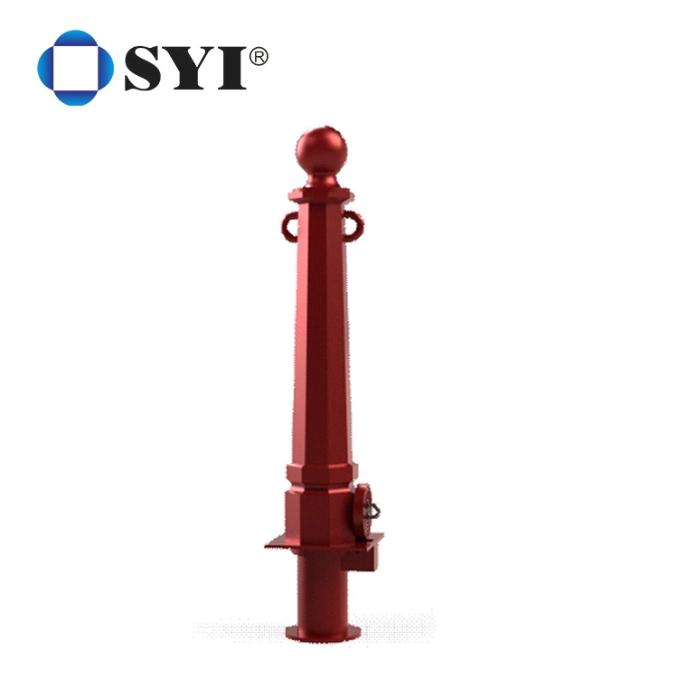 Outdoor Cast Iron Street Utility Removable Chain Parking Bollard Road Traffic Safety Barrier