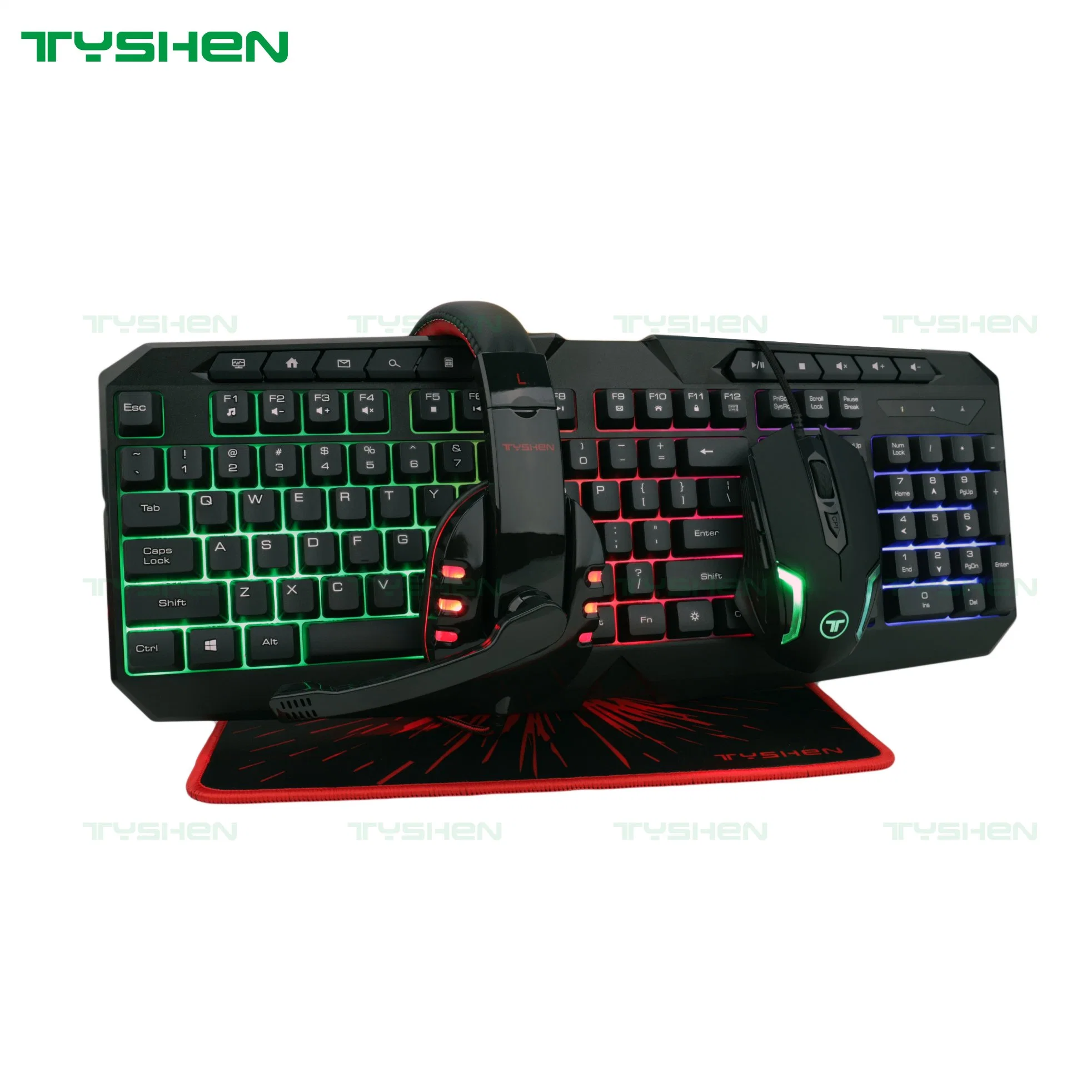 Entry Level Gamer Bundle 4 in 1 Mouse Keyboard Headset Mouse Pad 4 in 1