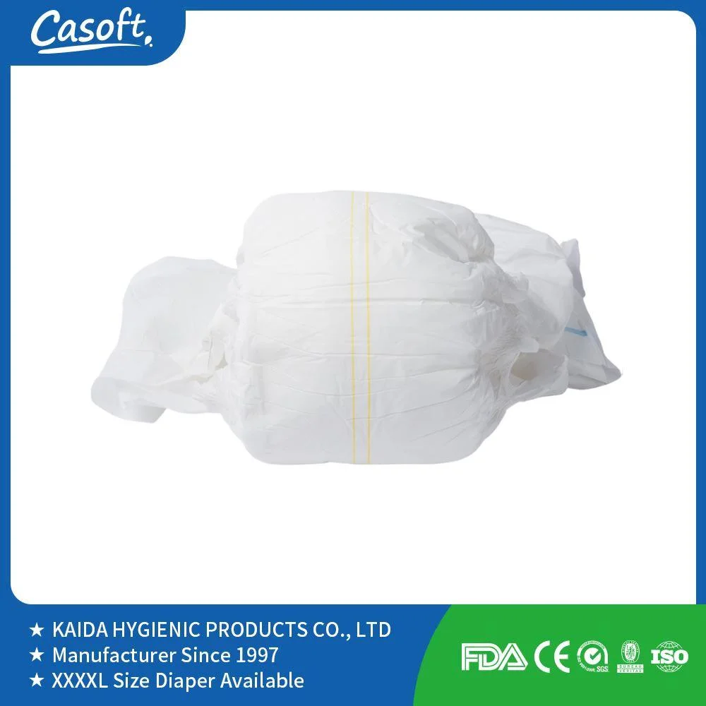 China Supplier OEM Casoft M/L/XL/XXL 4 Sizes Adult Waterproof Diapers Bales with Tabs in Philippines Russia Korea Us Malaysia Peru Chile EU China