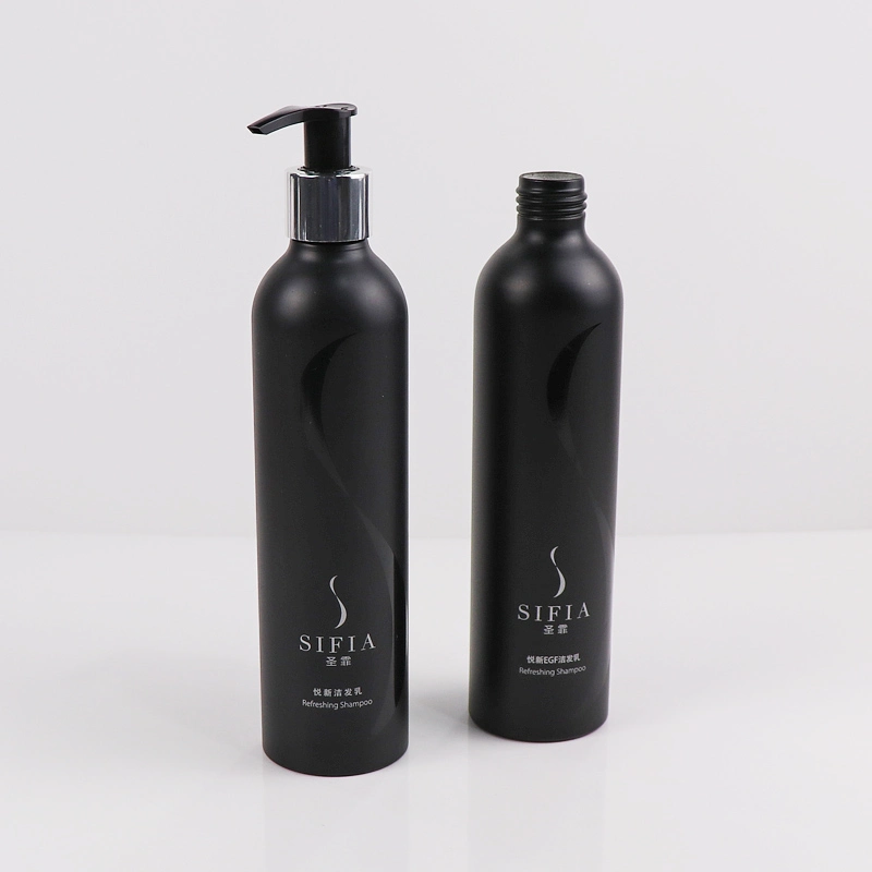 Black Customized Aluminum Lotion Bottle for Skincare/ Cosmetic / Medical Packaging