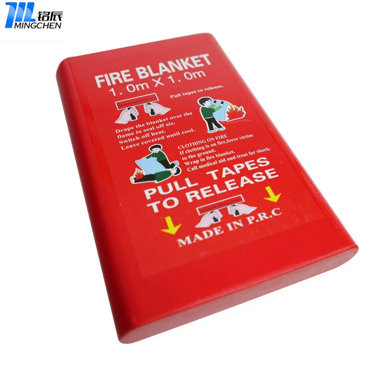 Wholesale/Supplier T1.0X1.0m PVC Box Types of Fire Blanket Red Bag or PVC Box, Customize Widype Approval Flame Retardant Emergency Fire Resistant Rescue Prisoner Blanket