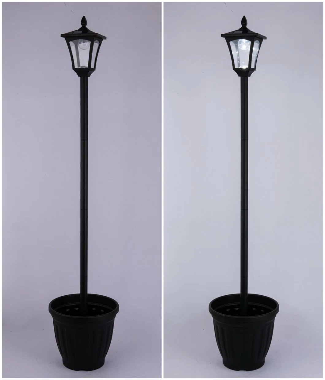 Patented 1.6m Solar Lamp Post Garden Light with Planter