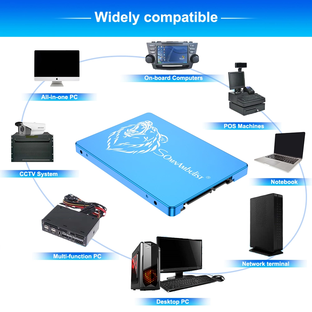 Somnambulist Gjs04 Plastique 2.5 SATA SSD 60g 128g 2tb 120GB 240GB 480GB 60GB 960GB Disque à état solide SSD