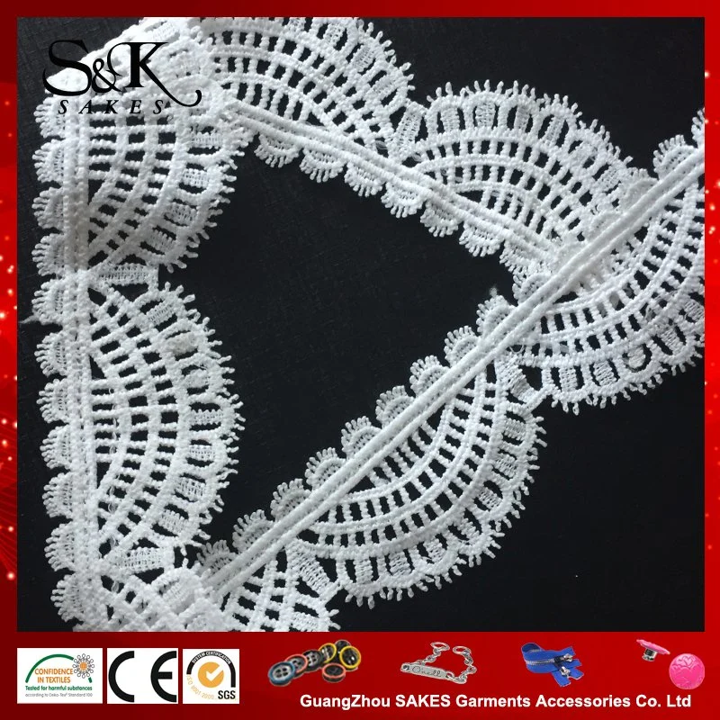 Fashion Wholesale Ivory Water Soluble Milk Silk Embroidery Lace