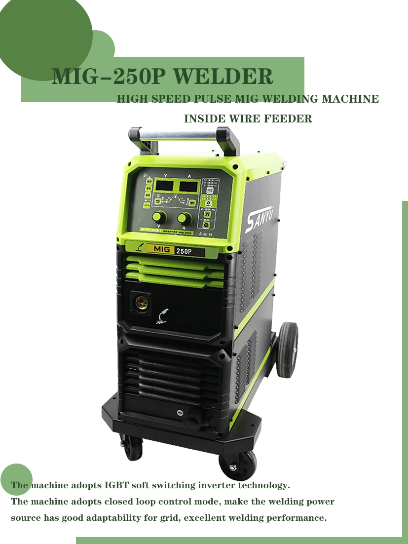 Sanyu New Design IGBT Inverter Arc Welding Machine Welder (MIG-250P)